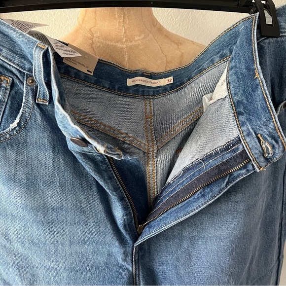 NEW LEVIS sz 32 x 29 HIGH LOOSE STRAIGHT Blue Denim Jeans $69.50 - Picture 4 of 7